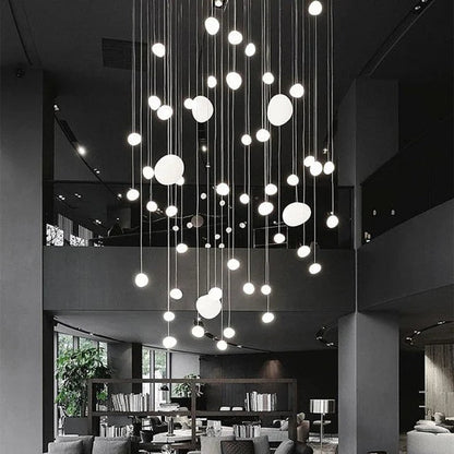 Elegante Hanglamp voor Woonkamer en Eetkamer - Luxe Nado Hanglamp in Satijn Glas 0