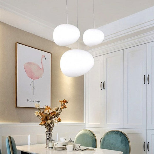 Elegante Hanglamp voor Woonkamer en Eetkamer - Luxe Nado Hanglamp in Satijn Glas 1