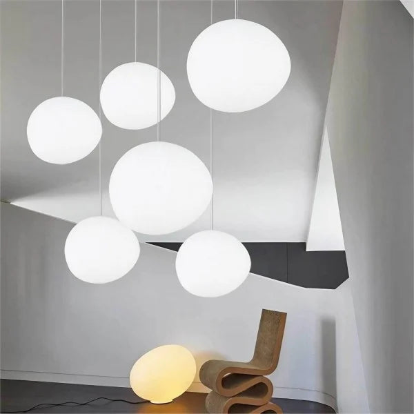 Elegante Hanglamp voor Woonkamer en Eetkamer - Luxe Nado Hanglamp in Satijn Glas 3