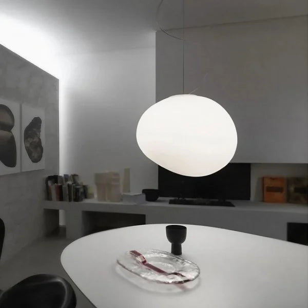 Elegante Hanglamp voor Woonkamer en Eetkamer - Luxe Nado Hanglamp in Satijn Glas 4