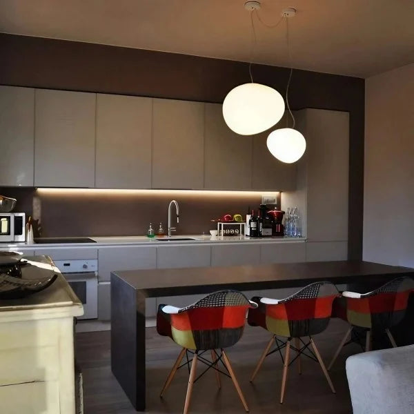 Elegante Hanglamp voor Woonkamer en Eetkamer - Luxe Nado Hanglamp in Satijn Glas 6