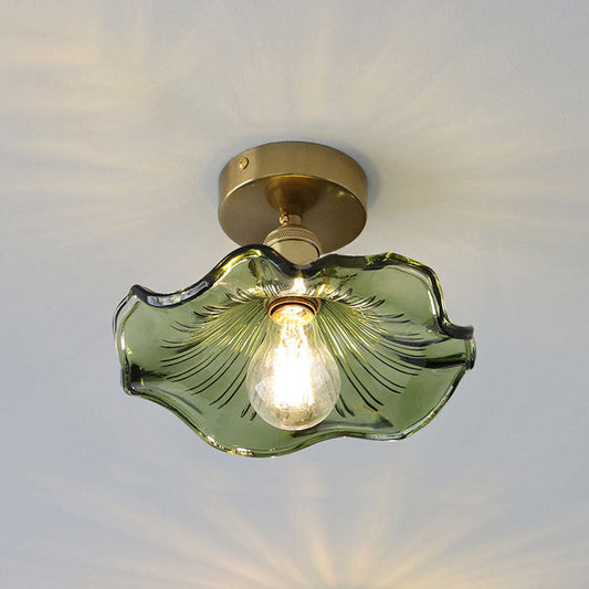 Elegante Hibiskus Plafondlamp van Glas voor een Modern Interieur 0