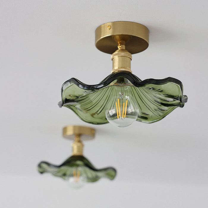 Elegante Hibiskus Plafondlamp van Glas voor een Modern Interieur 4