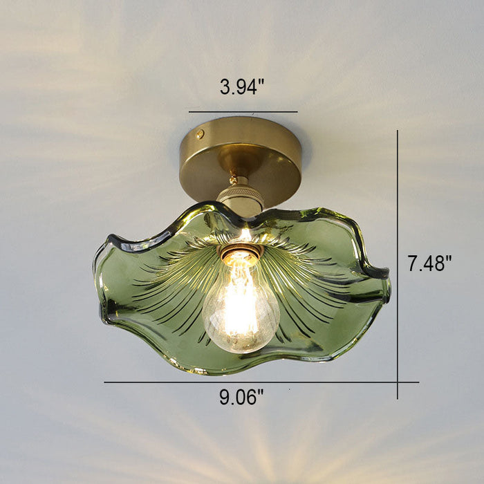 Elegante Hibiskus Plafondlamp van Glas voor een Modern Interieur 5