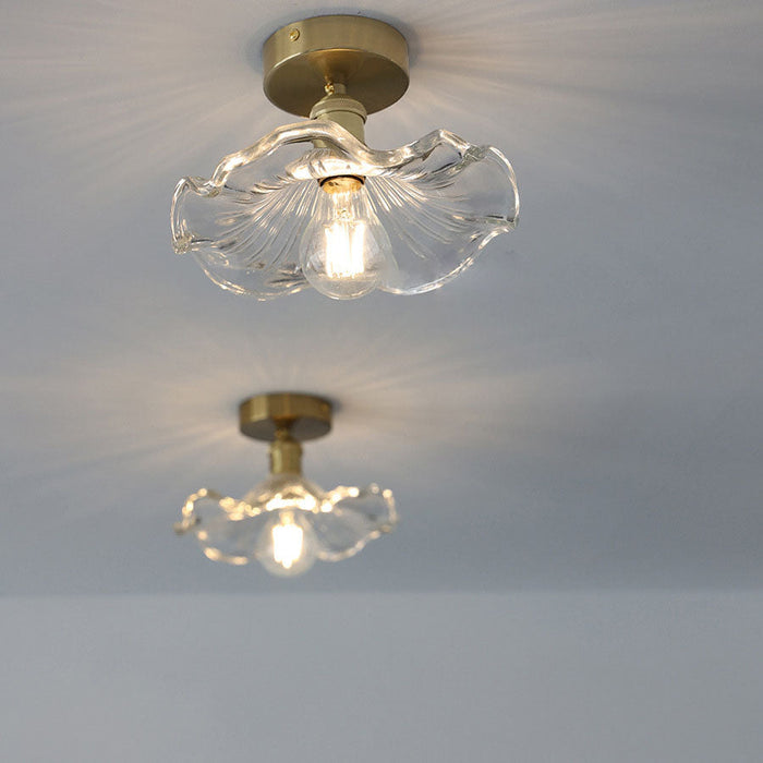 Elegante Hibiskus Plafondlamp van Glas voor een Modern Interieur 7