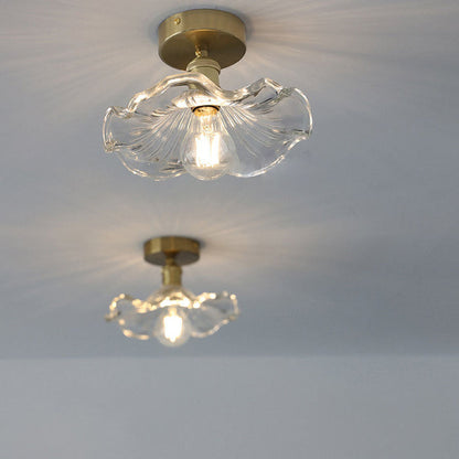 Elegante Hibiskus Plafondlamp van Glas voor een Modern Interieur 7