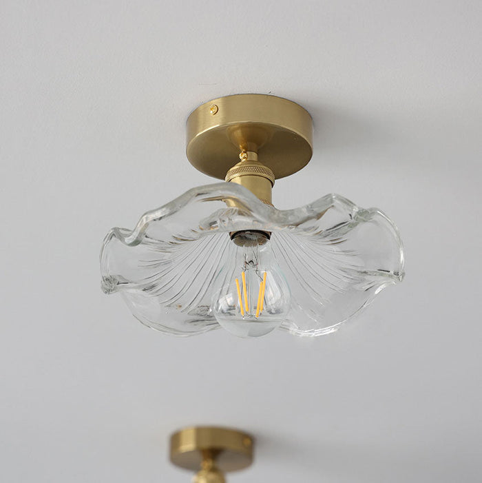 Elegante Hibiskus Plafondlamp van Glas voor een Modern Interieur 9