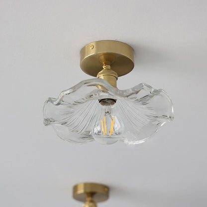 Elegante Hibiskus Plafondlamp van Glas voor een Modern Interieur 9