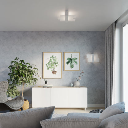 Feniks 2 Wit - Stijlvolle LED Plafondlamp met 2 Spots voor Slaapkamer en Woonkamer 5