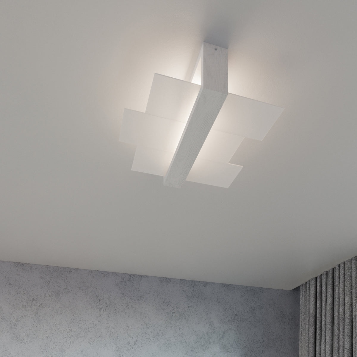 Feniks 2 Wit - Stijlvolle LED Plafondlamp met 2 Spots voor Slaapkamer en Woonkamer 7