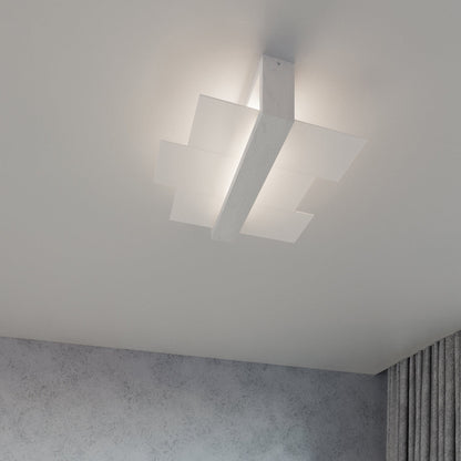 Feniks 2 Wit - Stijlvolle LED Plafondlamp met 2 Spots voor Slaapkamer en Woonkamer 7