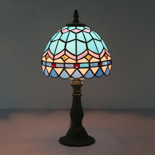 Handgemaakte Tiffany Tafellamp van Zenthra | Prachtig Glas in Lood Lamp