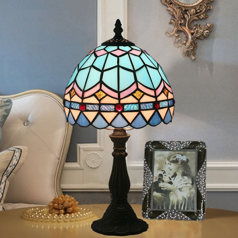 Handgemaakte Tiffany Tafellamp van Zenthra | Prachtig Glas in Lood Lamp