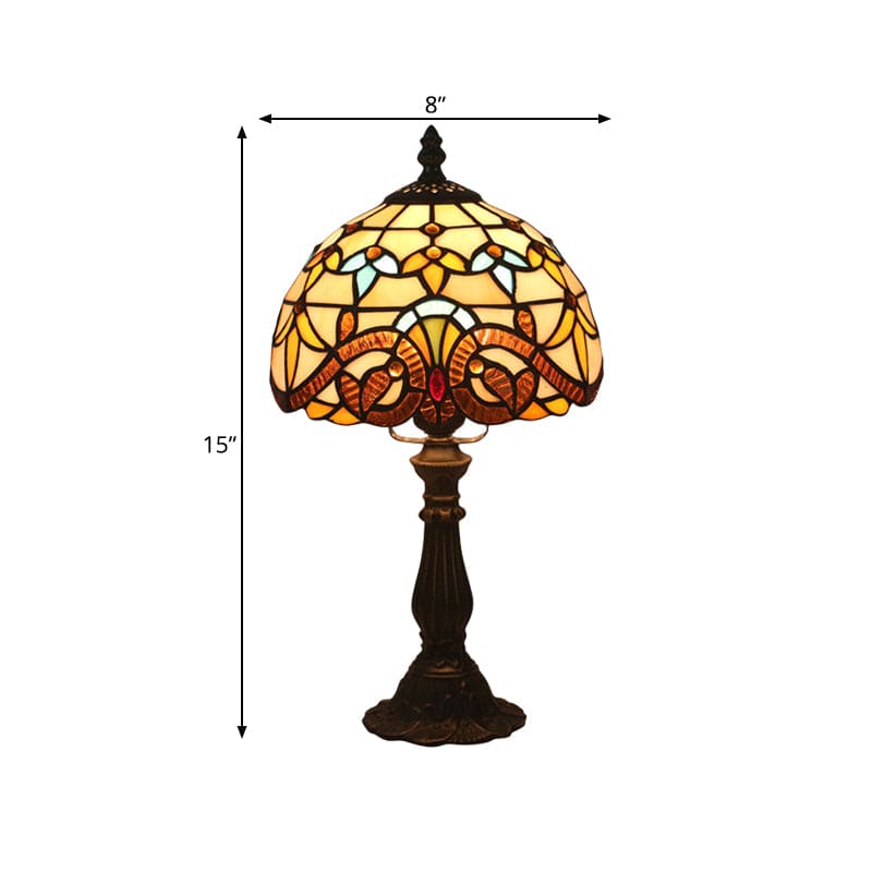 Handgemaakte Tiffany Tafellamp van Zenthra | Prachtig Glas in Lood Lamp