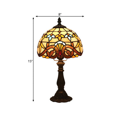 Handgemaakte Tiffany Tafellamp van Zenthra | Prachtig Glas in Lood Lamp