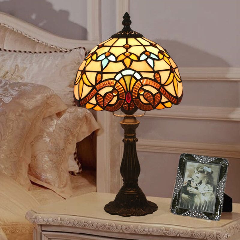 Handgemaakte Tiffany Tafellamp van Zenthra | Prachtig Glas in Lood Lamp