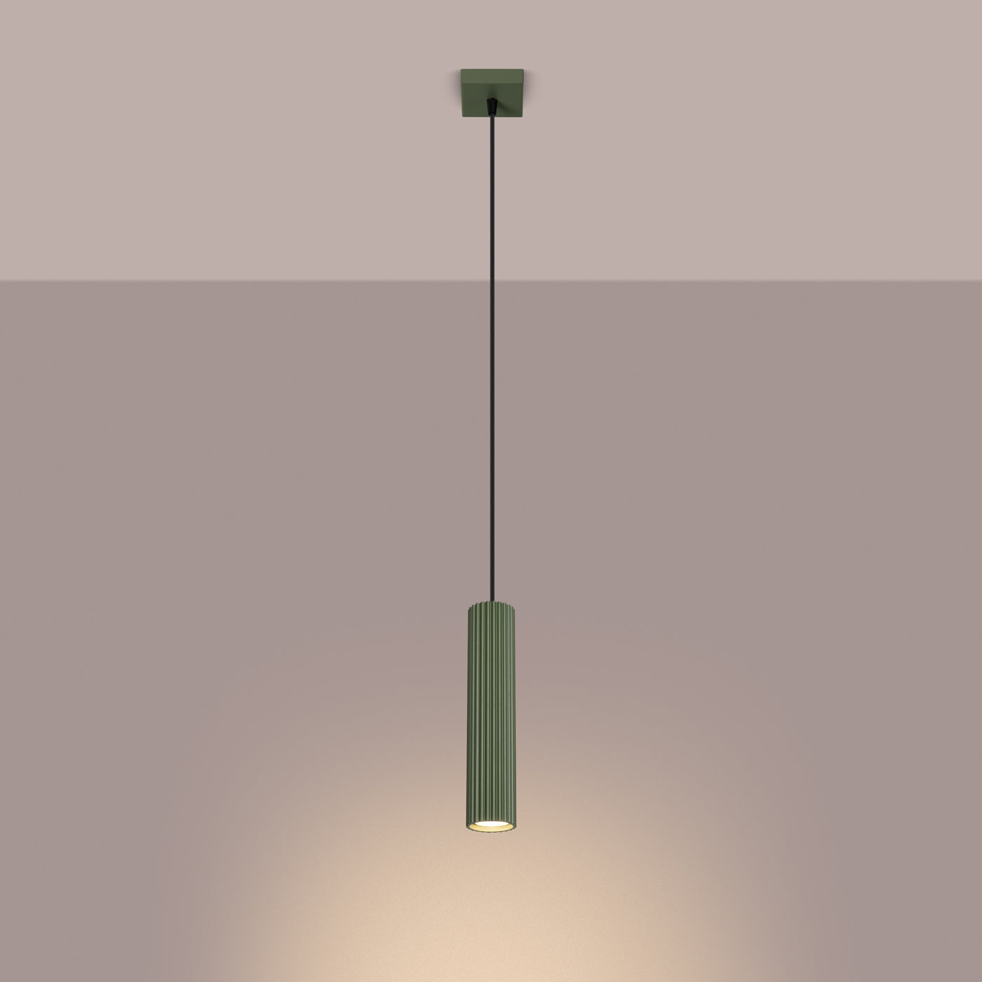 Hanglamp Karbon Olijfgroen – Industriele Woonkamer Lamp voor Modern Interieur 0
