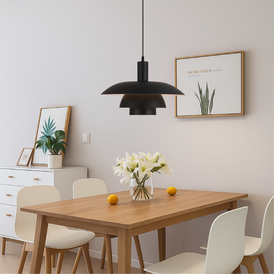 Irda Hanglamp Zwart - Minimalistische Eetkamer Lamp voor Woonkamer en Eettafel 2