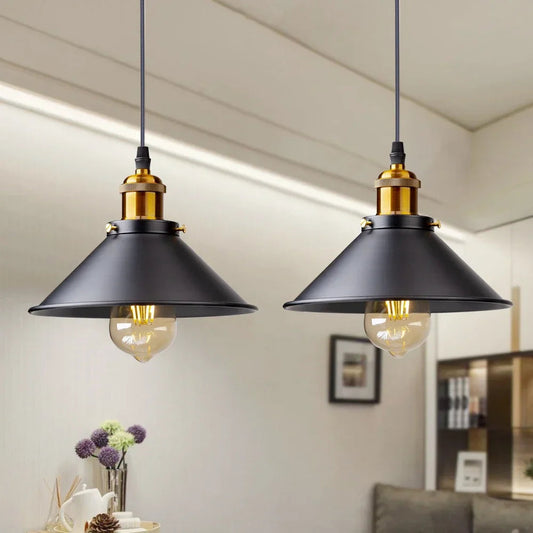 IronGlow Vintage Hanglamp Zwart - Retro Industriele Hanglamp voor Eettafel en Eetkamer 3