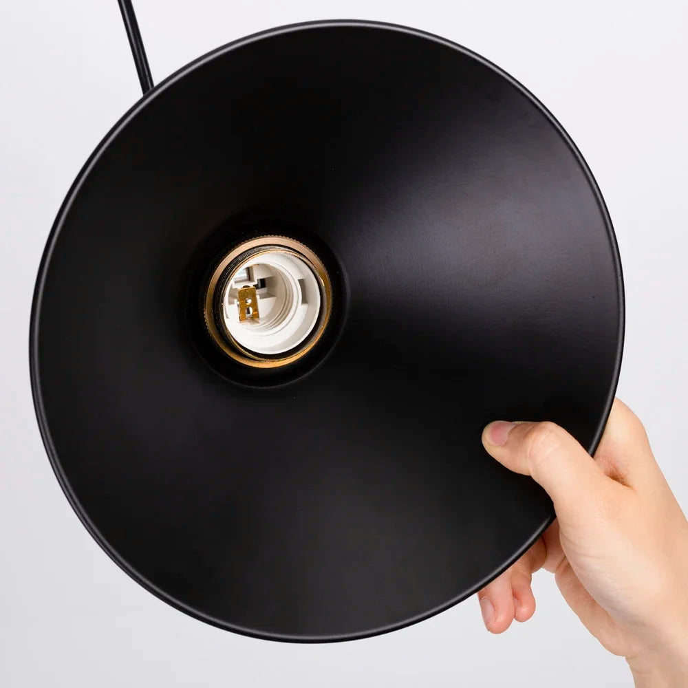 IronGlow Vintage Hanglamp Zwart - Retro Industriele Hanglamp voor Eettafel en Eetkamer 5