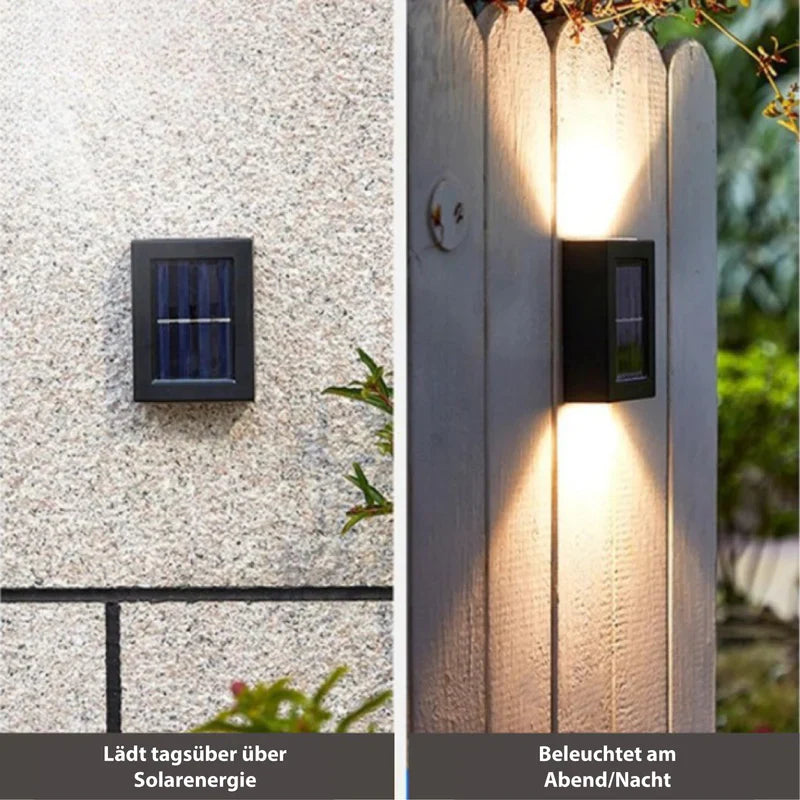 Kabellose LED-Solarwandlampen Deluxe - Ideale Verlichting Voor Uw Tuin En Oprit 1