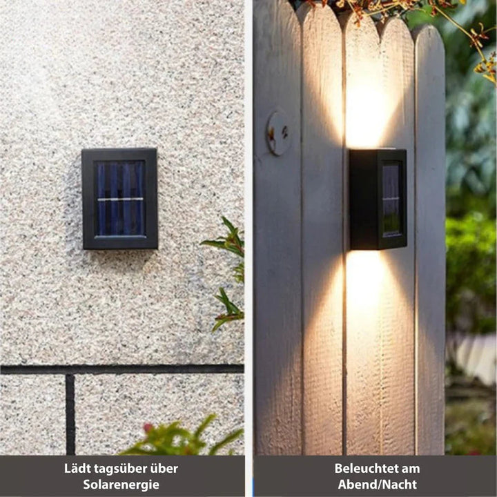 Kabellose LED-Solarwandlampen Deluxe - Ideale Verlichting Voor Uw Tuin En Oprit 1