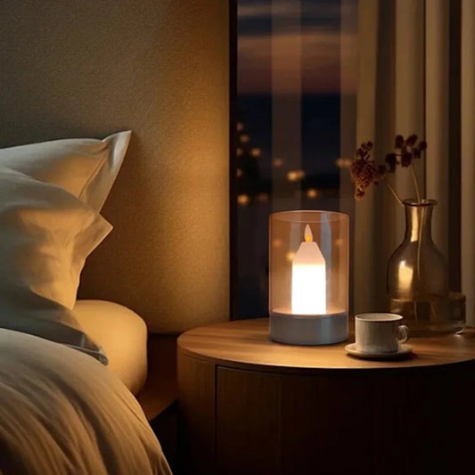 LUMAFLAME Dimbare LED Kaarslamp - USB Oplaadbare Verlichting met Aanraakfunctie 2