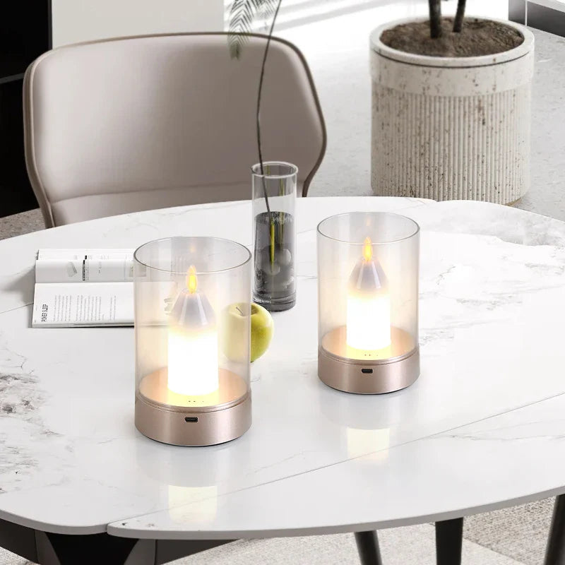 LUMAFLAME Dimbare LED Kaarslamp - USB Oplaadbare Verlichting met Aanraakfunctie 3