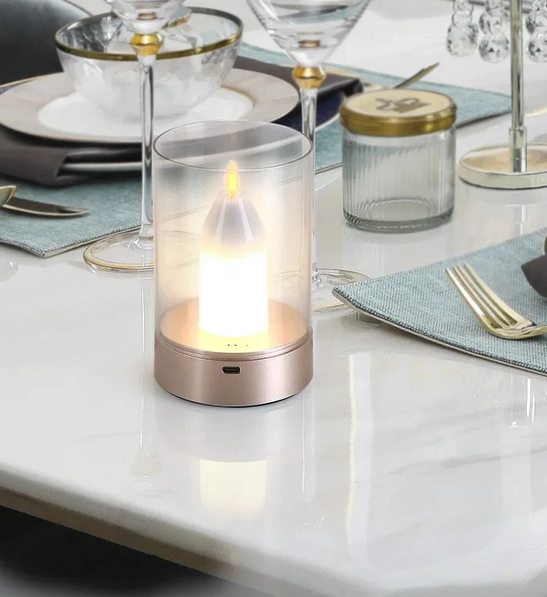 LUMAFLAME Dimbare LED Kaarslamp - USB Oplaadbare Verlichting met Aanraakfunctie 7