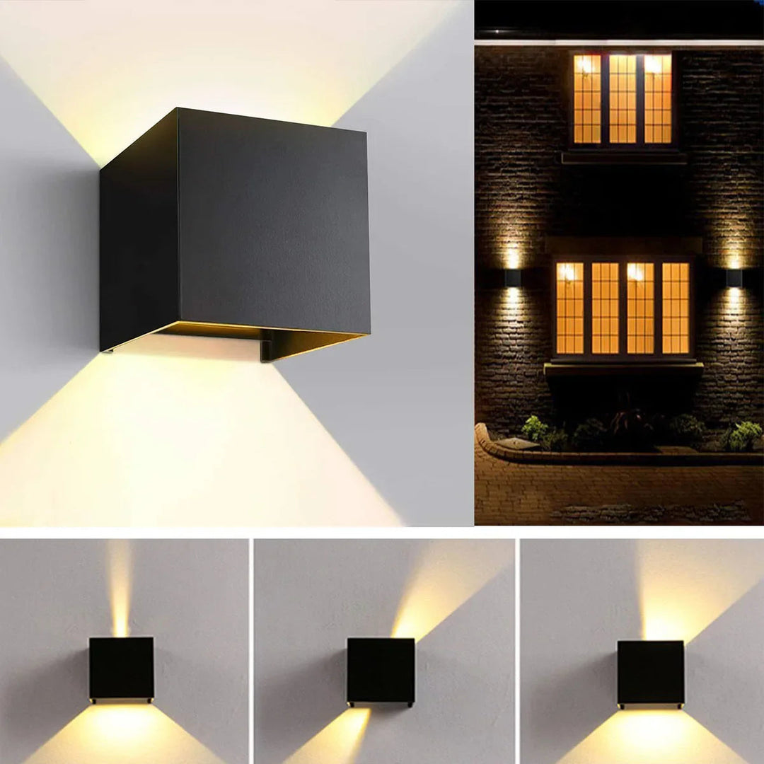 LUMICUBE Wandlamp Zwart Set van 4 - Moderne Up Down Light voor Binnen en Buiten 1