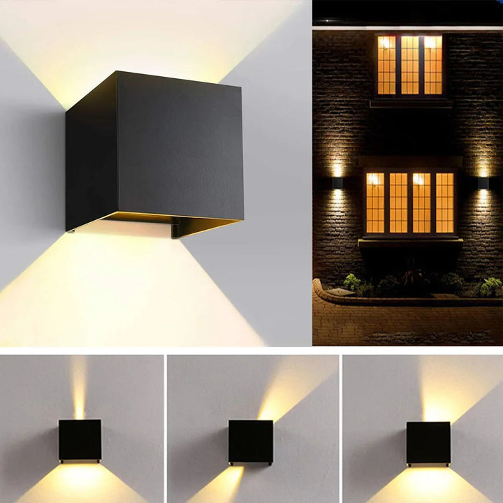 LUMICUBE Wandlamp Zwart Set van 4 - Moderne Up Down Light voor Binnen en Buiten 1