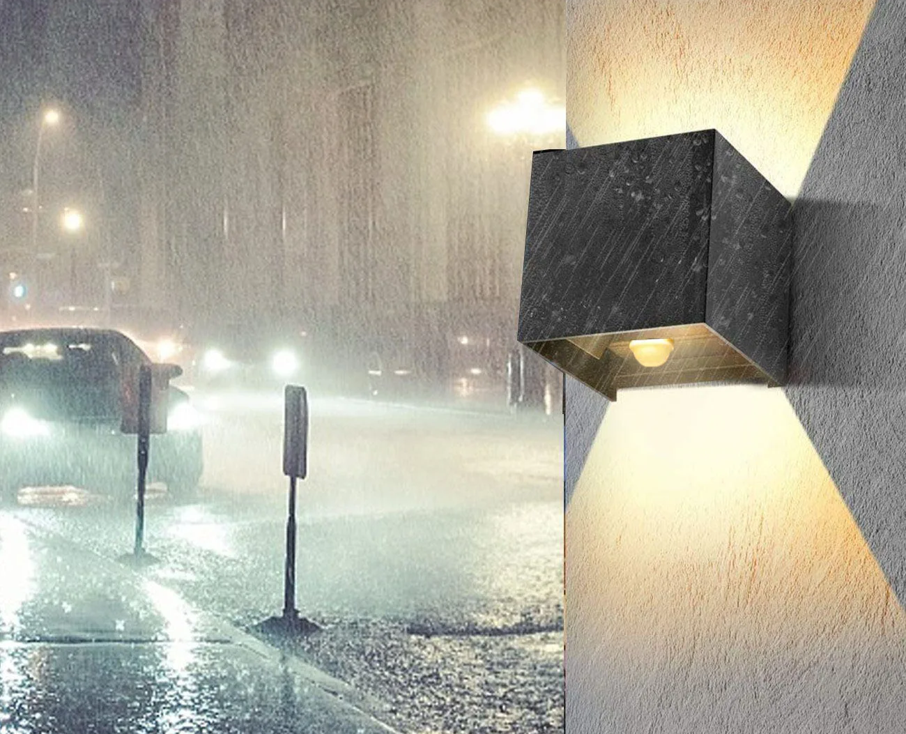 LUMICUBE Wandlamp Zwart Set van 4 - Moderne Up Down Light voor Binnen en Buiten 2
