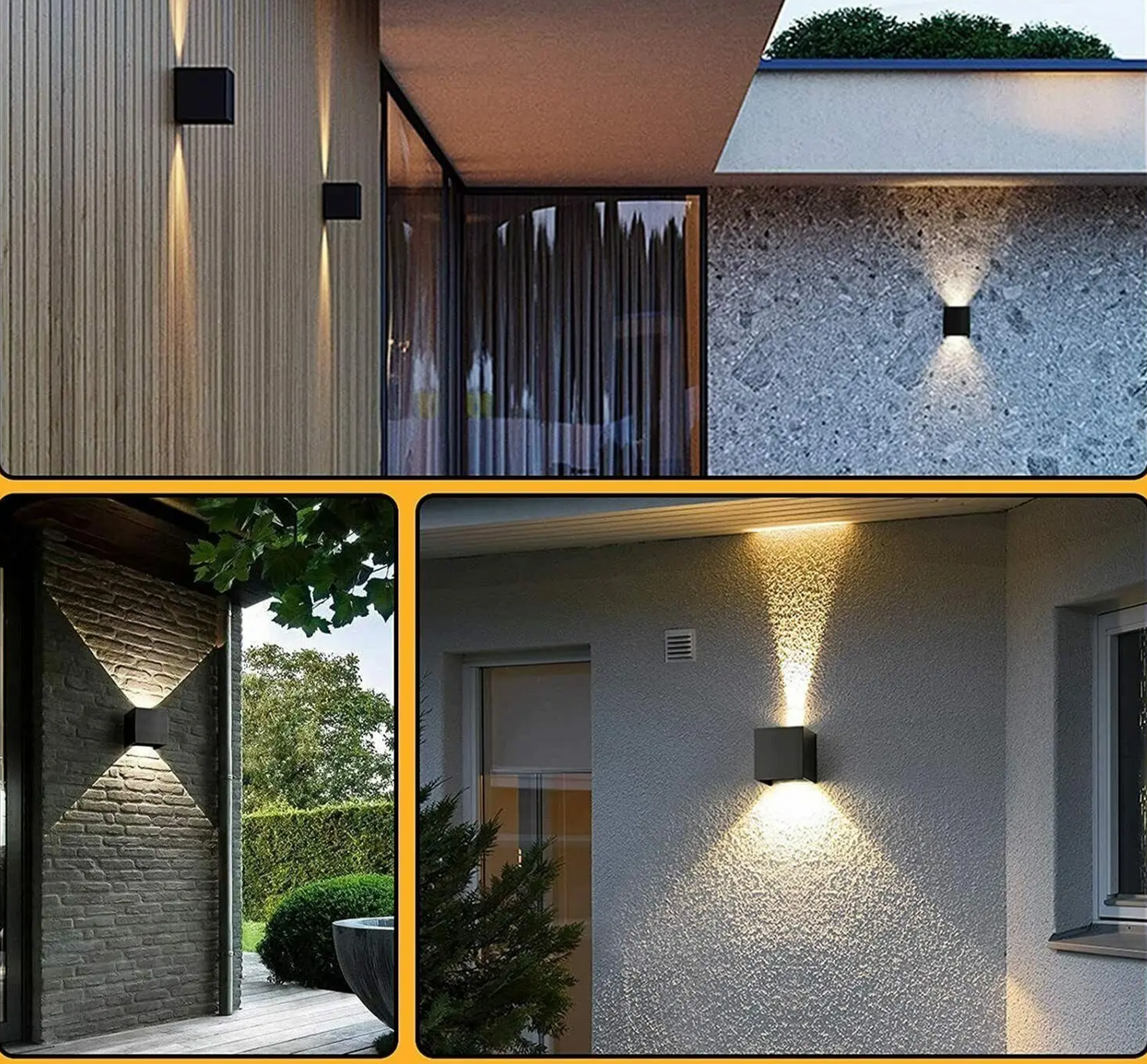 LUMICUBE Wandlamp Zwart Set van 4 - Moderne Up Down Light voor Binnen en Buiten 6