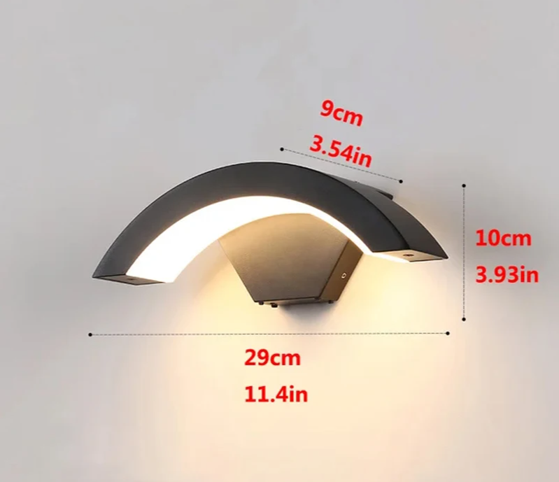 LUXGUARD Slim PIR Buitenlamp Met Bewegingssensor - Stijlvolle Wandlamp Buiten Met IP65 Waterdichtheid 0