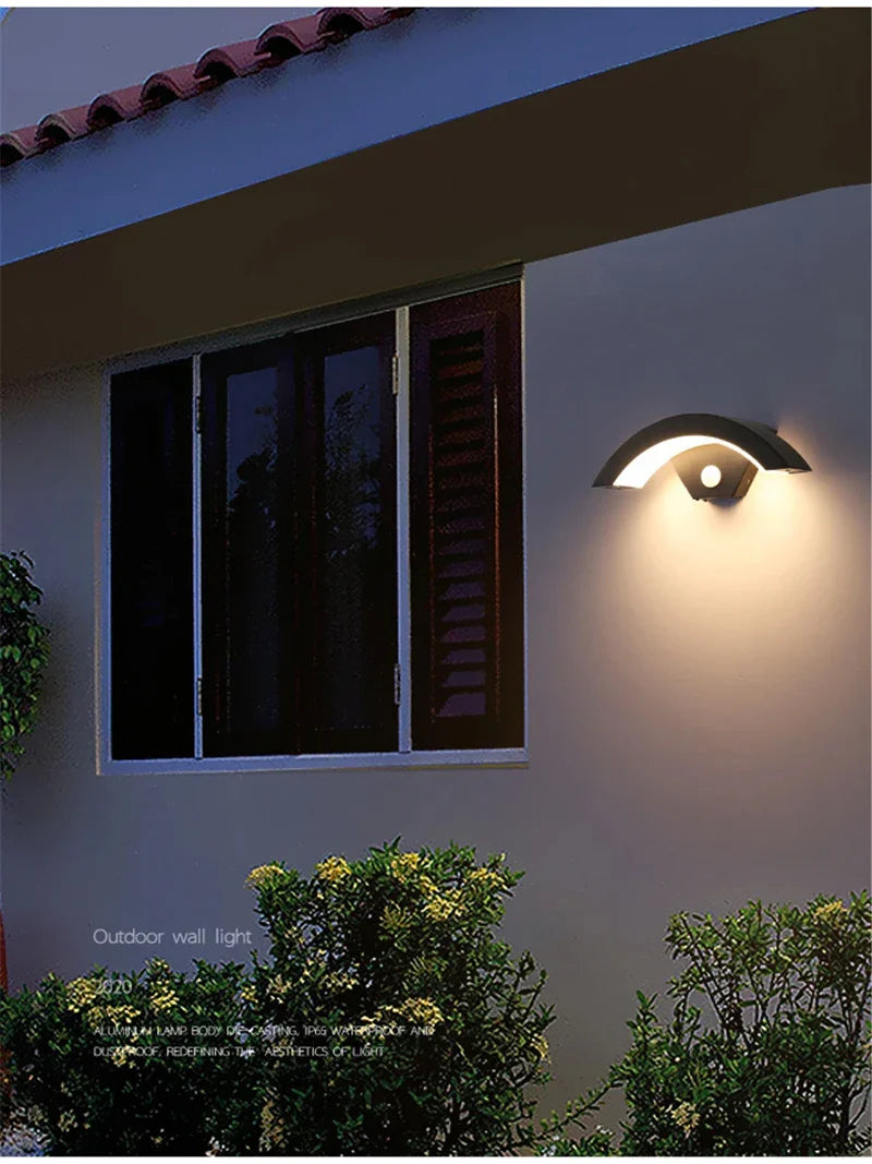 LUXGUARD Slim PIR Buitenlamp Met Bewegingssensor - Stijlvolle Wandlamp Buiten Met IP65 Waterdichtheid 6
