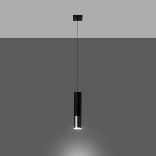 Loopez Hanglamp Zwart & Chroom - Elegante Woonkamer & Eetkamer Lamp voor Modern Interieur 0