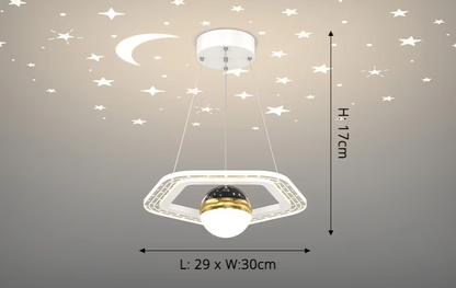 LunaNova LED Plafondlamp met Maan- en Sterrenprojectie voor Slaapkamer en Badkamer 13