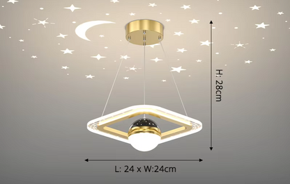 LunaNova LED Plafondlamp met Maan- en Sterrenprojectie voor Slaapkamer en Badkamer 14