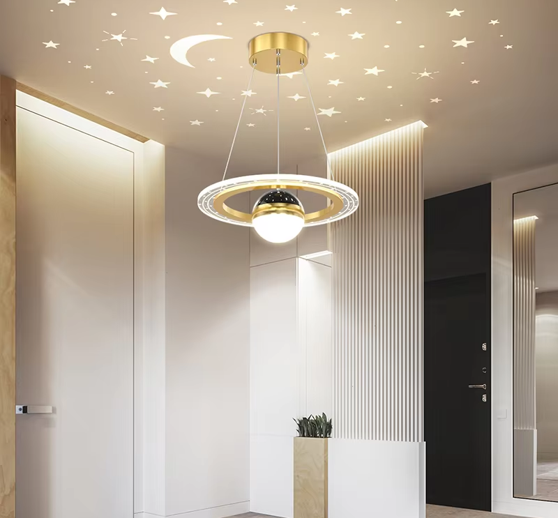 LunaNova LED Plafondlamp met Maan- en Sterrenprojectie voor Slaapkamer en Badkamer 4