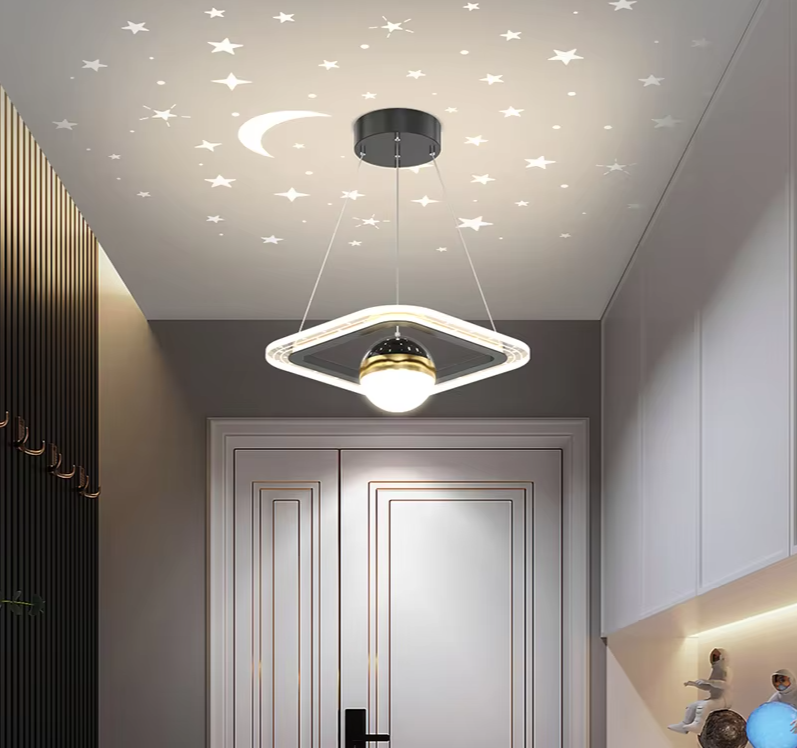 LunaNova LED Plafondlamp met Maan- en Sterrenprojectie voor Slaapkamer en Badkamer 5