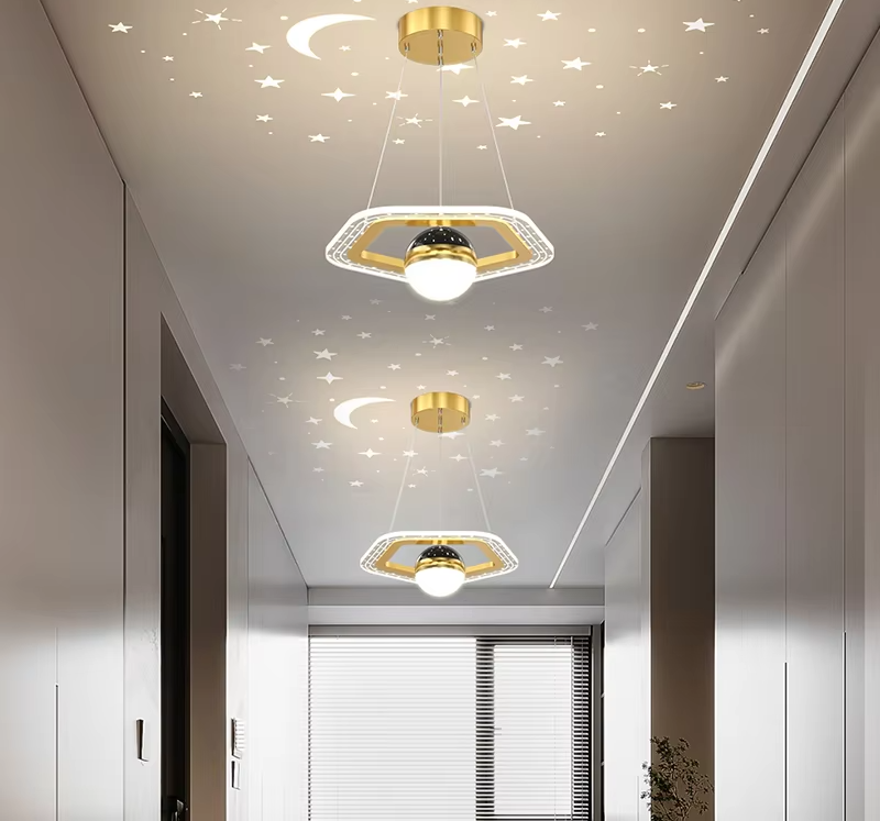 LunaNova LED Plafondlamp met Maan- en Sterrenprojectie voor Slaapkamer en Badkamer 6