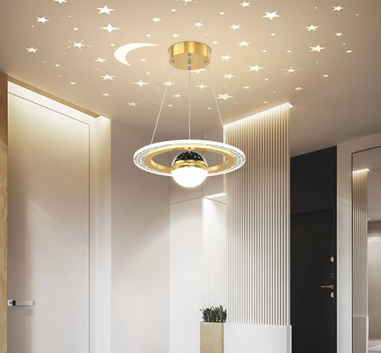 LunaNova LED Plafondlamp met Maan- en Sterrenprojectie voor Slaapkamer en Badkamer 7