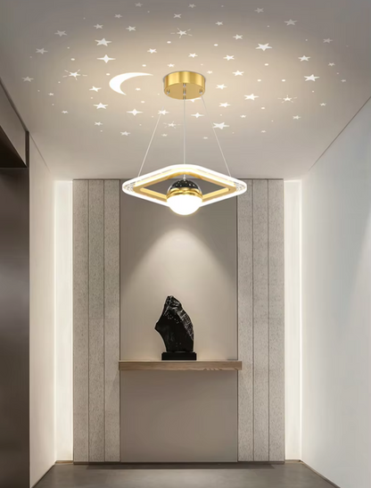 LunaNova LED Plafondlamp met Maan- en Sterrenprojectie voor Slaapkamer en Badkamer 8