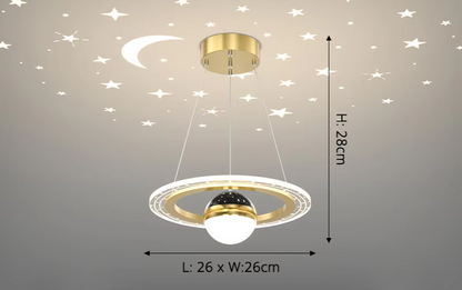 LunaNova LED Plafondlamp met Maan- en Sterrenprojectie voor Slaapkamer en Badkamer 9