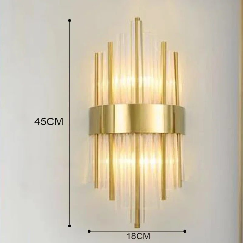 Luxe Wandlamp Goud LED Muurlamp Binnen voor Woonkamer Slaapkamer en Hal - Zenthra