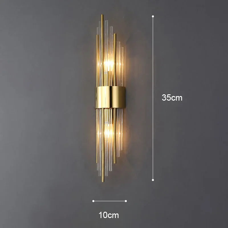 Luxe Wandlamp Goud LED Muurlamp Binnen voor Woonkamer Slaapkamer en Hal - Zenthra