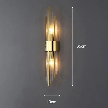 Luxe Wandlamp Goud LED Muurlamp Binnen voor Woonkamer Slaapkamer en Hal - Zenthra