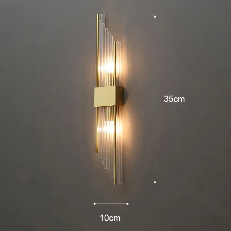 Luxe Wandlamp Goud LED Muurlamp Binnen voor Woonkamer Slaapkamer en Hal - Zenthra