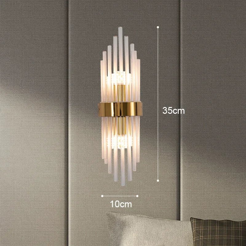 Luxe Wandlamp Goud LED Muurlamp Binnen voor Woonkamer Slaapkamer en Hal - Zenthra