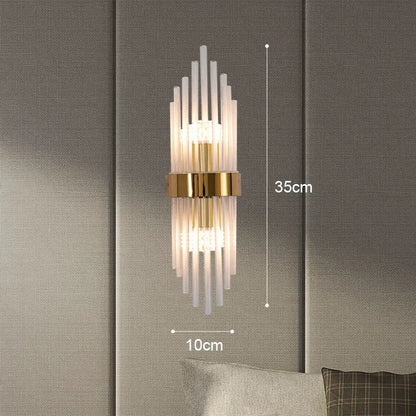Luxe Wandlamp Goud LED Muurlamp Binnen voor Woonkamer Slaapkamer en Hal - Zenthra